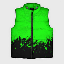 Мужской жилет САЛАТОВЫЕ НЕОНОВЫЕ БРЫЗГИ КРАСКИ, цвет: 3D-светло-серый