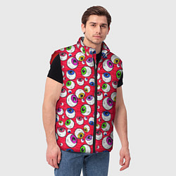 Мужской жилет Psy eyes, цвет: 3D-красный — фото 2
