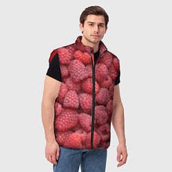 Мужской жилет Малина - ягоды, цвет: 3D-красный — фото 2