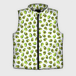 Мужской жилет Смешное авокадо на белом фоне, цвет: 3D-светло-серый