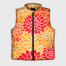 Мужской жилет Летний цветочный паттерн, цвет: 3D-светло-серый