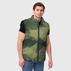Мужской жилет 3д полигоны - камуфляж, цвет: 3D-черный — фото 2
