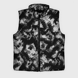 Мужской жилет Черно-белый абстрактный камуфляж, цвет: 3D-черный