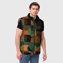 Мужской жилет Текстурированный абстрактный, геометрический принт, цвет: 3D-светло-серый — фото 2
