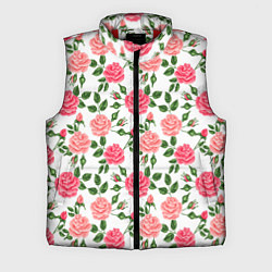 Мужской жилет SOFT PINK ROSES, цвет: 3D-красный