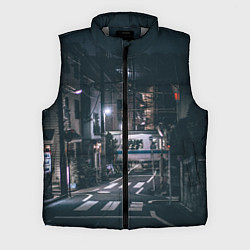 Мужской жилет Ночная улица города - Белый