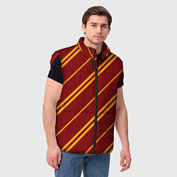 Мужской жилет Золотые полосы, цвет: 3D-красный — фото 2