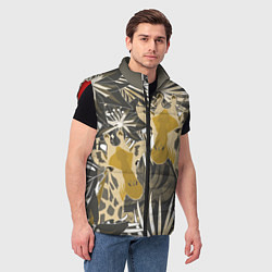 Мужской жилет Жирафы в тропиках, цвет: 3D-красный — фото 2