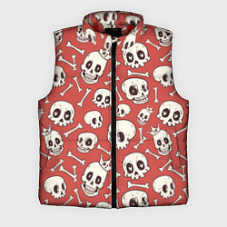 Мужской жилет Черепа на красном фоне, цвет: 3D-красный
