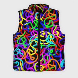 Мужской жилет Неоновый беспорядок, цвет: 3D-черный