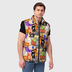 Мужской жилет Котики-такие котики, цвет: 3D-черный — фото 2