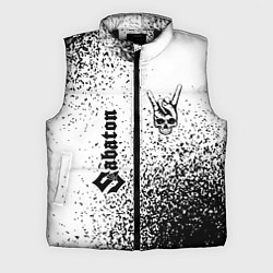 Мужской жилет Sabaton и рок символ на светлом фоне
