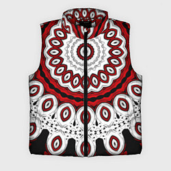 Мужской жилет Красно-черный калейдоскоп мандала