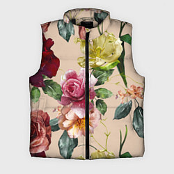 Мужской жилет Цветы Нарисованные Красные Розы и Лилии