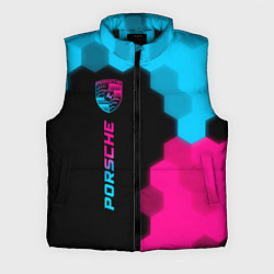 Мужской жилет Porsche - neon gradient: по-вертикали, цвет: 3D-черный