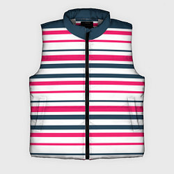 Мужской жилет Красные и синие полосы на белом
