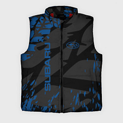 Мужской жилет Subaru - следы шин, цвет: 3D-красный