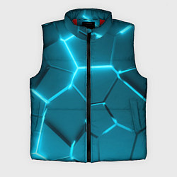 Мужской жилет Ледяные неоновые геометрические плиты, цвет: 3D-красный
