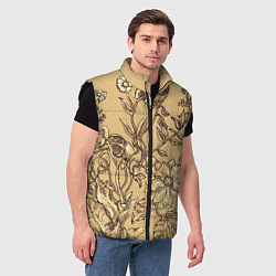 Мужской жилет Флора рисунок, цвет: 3D-черный — фото 2