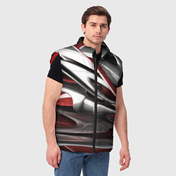 Мужской жилет Блестящие фигуры, цвет: 3D-красный — фото 2