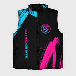 Мужской жилет Manchester City - neon gradient: надпись, символ