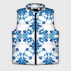 Мужской жилет Гжель узор, цвет: 3D-красный