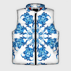 Мужской жилет Гжель синий цветок, цвет: 3D-красный
