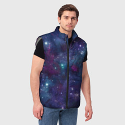 Мужской жилет Бесконечность звездного неба, цвет: 3D-светло-серый — фото 2