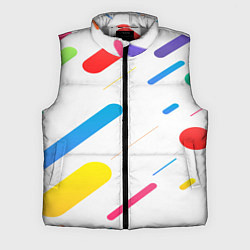 Мужской жилет Разноцветные круги и полосы, цвет: 3D-светло-серый