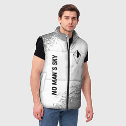 Мужской жилет No Mans Sky glitch на светлом фоне: надпись, симво, цвет: 3D-черный — фото 2