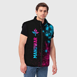 Мужской жилет Manowar - neon gradient: по-вертикали, цвет: 3D-черный — фото 2