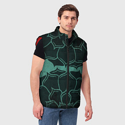 Мужской жилет Абстрактный цветочный узор, цвет: 3D-красный — фото 2
