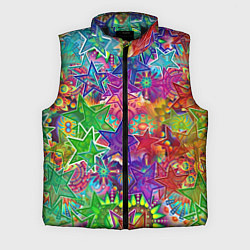 Мужской жилет Узоры из разноцветных звёзд