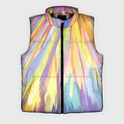 Мужской жилет Лучистая абстракция акварель, цвет: 3D-черный