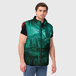 Мужской жилет Причал у болота, цвет: 3D-красный — фото 2