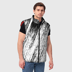 Мужской жилет Мокрый асфальт, цвет: 3D-красный — фото 2