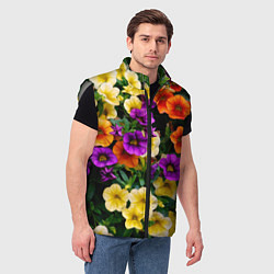 Мужской жилет Разноцветная петуния, цвет: 3D-светло-серый — фото 2