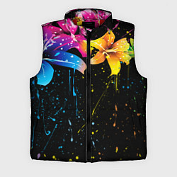 Мужской жилет Цветные лилии, цвет: 3D-красный