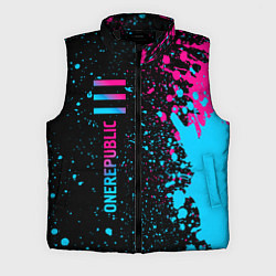 Мужской жилет OneRepublic - neon gradient: по-вертикали, цвет: 3D-черный