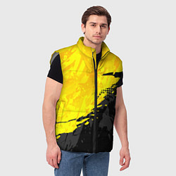 Мужской жилет Black and yellow, цвет: 3D-светло-серый — фото 2