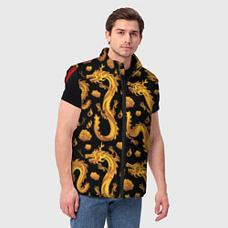 Мужской жилет Golden dragons, цвет: 3D-красный — фото 2