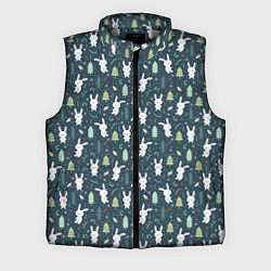 Мужской жилет Новогодний паттерн, год кролика