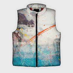 Мужской жилет Абстрактные мазки красок на тенях и тумане