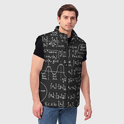 Мужской жилет Геометрические формулы, цвет: 3D-черный — фото 2