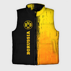 Мужской жилет Borussia - gold gradient: по-вертикали, цвет: 3D-черный