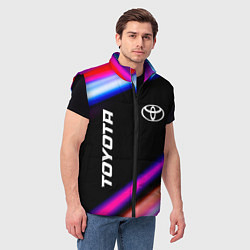 Мужской жилет Toyota speed lights, цвет: 3D-черный — фото 2