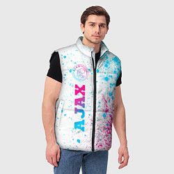 Мужской жилет Ajax neon gradient style: по-вертикали, цвет: 3D-черный — фото 2