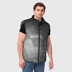 Мужской жилет Металлические серые пластины, цвет: 3D-светло-серый — фото 2