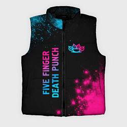 Мужской жилет Five Finger Death Punch - neon gradient: надпись,, цвет: 3D-черный