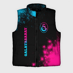 Мужской жилет Galatasaray - neon gradient: надпись, символ, цвет: 3D-черный